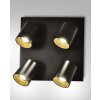 Fabas Luce Modo Ceiling Light black, 4-light sources
