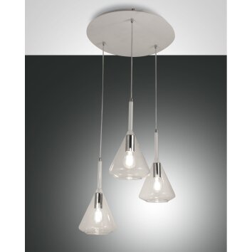 Fabas Luce Tris Pendant Light white, 3-light sources