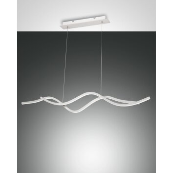Fabas Luce Sinuo Pendant Light LED white, 2-light sources
