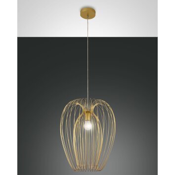 Fabas Luce Camp Pendant Light gold, 1-light source
