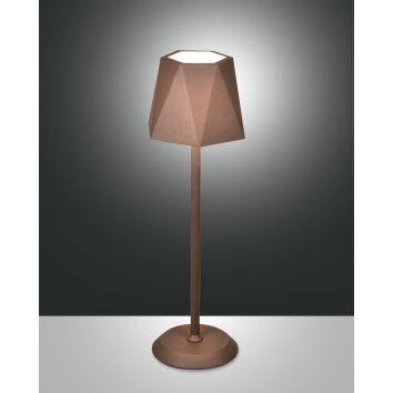 Fabas Luce Katy Table lamp LED rust-coloured, 1-light source