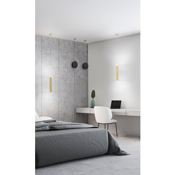 Fabas Luce Prado Pendant Light LED brass, black, 1-light source