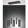 Fabas Luce Prado Pendant Light LED black, 8-light sources