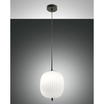 Fabas Luce Domizia Pendant Light black, 1-light source