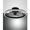 Fabas Luce Relais ceiling fan LED black, 1-light source