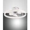 Fabas Luce Relais ceiling fan LED white, 1-light source