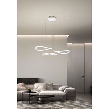 Fabas Luce Tirreno Pendant Light LED white, 3-light sources