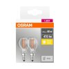 Osram E14 4 Watt 2700 Kelvin 470 Lumen Set of 2