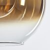 Koyoto  Pendant Light glass 15 cm, 20 cm, 25 cm gold, clear, 3-light sources