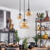 Koyoto  Pendant Light glass 15 cm, 20 cm, 25 cm Amber, 3-light sources