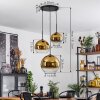 Koyoto  Pendant Light glass 20 cm, 25 cm, 30cm gold, clear, 3-light sources
