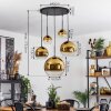 Koyoto  Pendant Light glass 15 cm, 20 cm, 25 cm, 30cm gold, clear, 5-light sources