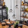 Koyoto  Pendant Light glass 15 cm clear, Smoke-coloured, 3-light sources