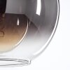 Koyoto  Ceiling Light glass 20 cm chrome, clear, Smoke-coloured, 3-light sources