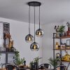 Koyoto  Ceiling Light glass 20 cm clear, Smoke-coloured, 3-light sources