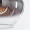 Koyoto  Pendant Light glass 15 cm, 20 cm, 25 cm, 30cm chrome, clear, Smoke-coloured, 5-light sources