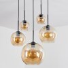 Koyoto  Pendant Light glass 15 cm, 20 cm, 25 cm, 30cm Amber, 5-light sources