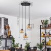 Koyoto  Pendant Light glass 15 cm Amber, 3-light sources