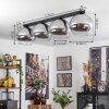 Koyoto  Ceiling Light glass 30 cm chrome, clear, Smoke-coloured, 4-light sources