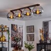 Koyoto  Ceiling Light glass 30 cm chrome, clear, Smoke-coloured, 4-light sources