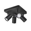 Philips WiZ IMAGEO Ceiling Light LED black, 4-light sources, Colour changer