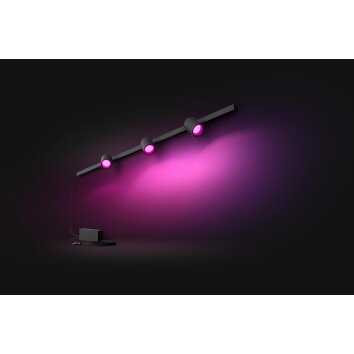 Philips Hue Perifo Wall Light Base set LED black, 3-light sources, Colour changer