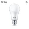Philips Classic Set of 2 LED E27 13 Watt 4000 Kelvin 1521 Lumen