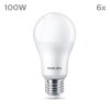 Philips Classic Set of 6 LED E27 13 Watt 2700 Kelvin 1521 Lumen