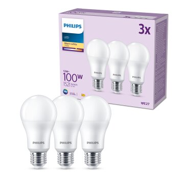 Philips Classic Set of 3 LED E27 13 Watt 2700 Kelvin 1521 Lumen