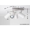 Trio 8024 ceiling light white, 4-light sources