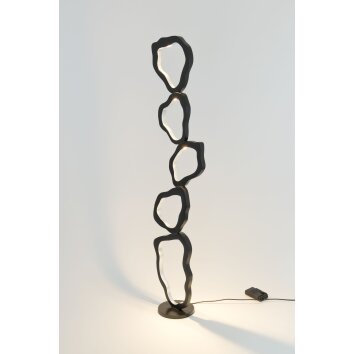 Holländer INFERNALE Floor Lamp LED brown, black, silver, 5-light sources