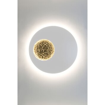 Holländer LUNA Wall Light LED gold, white, 2-light sources