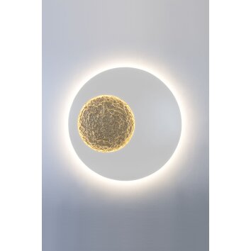 Holländer LUNA Wall Light LED gold, white, 2-light sources
