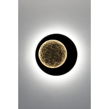 Holländer PLENILUNIO Wall Light LED brown, gold, black, 2-light sources