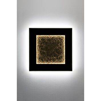 Holländer PLENILUNIO Wall Light LED brown, gold, black, 2-light sources