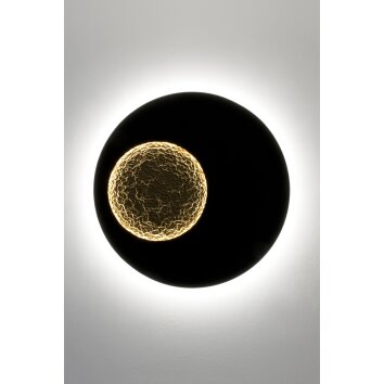 Holländer LUNA Wall Light LED brown, gold, black, 2-light sources