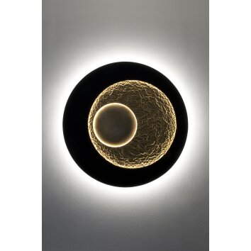 Holländer URANO Wall Light LED brown, gold, black, 3-light sources