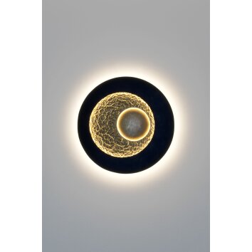Holländer URANO Wall Light LED brown, gold, black, 3-light sources