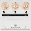 Koyoto  Ceiling Light glass 25 cm Amber, 3-light sources