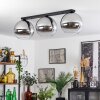 Koyoto  Ceiling Light glass 30 cm chrome, clear, Smoke-coloured, 3-light sources