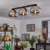 Koyoto  Ceiling Light glass 30 cm chrome, clear, Smoke-coloured, 3-light sources