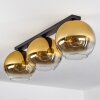 Koyoto  Ceiling Light glass 30 cm gold, clear, 3-light sources