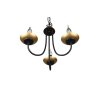 Trio Livia chandelier black, 3-light sources
