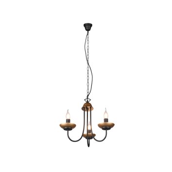 Trio Livia chandelier black, 3-light sources