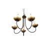 Trio Livia chandelier black, 5-light sources