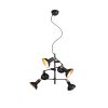Trio Roxie Pendant Light brass, black, 6-light sources