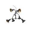 Trio Roxie Pendant Light brass, black, 6-light sources