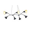 Trio Roxie Pendant Light brass, black, 7-light sources