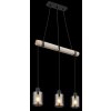 Globo HADERA Pendant Light Ecru, black, 3-light sources