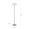 Paul Neuhaus Q-ETIENNE Floor Lamp LED brushed steel, 1-light source, Remote control